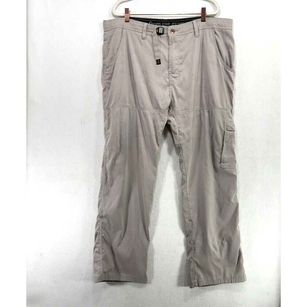 Prana Pants Men 40X30 Grey Beige Zion Outdoor Hiking Basic Everyday Stretch